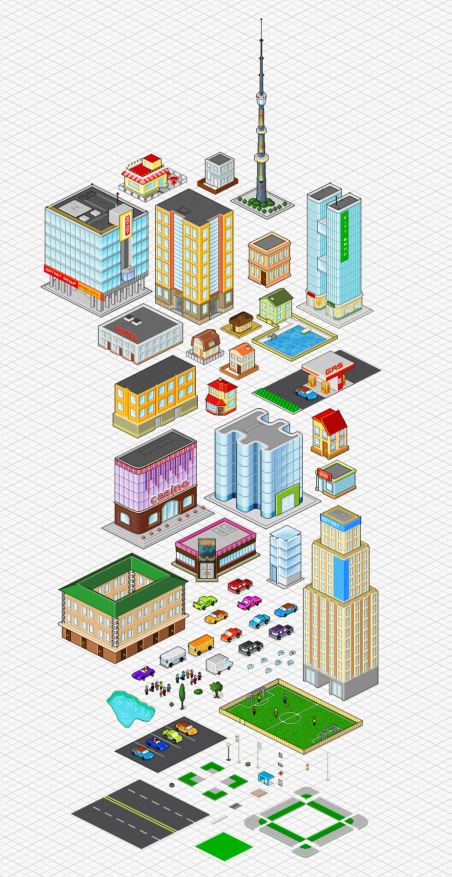 Pixel art city