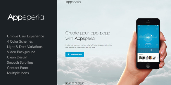 Посадочная страница для приложения: Appsperia - App Landing Page